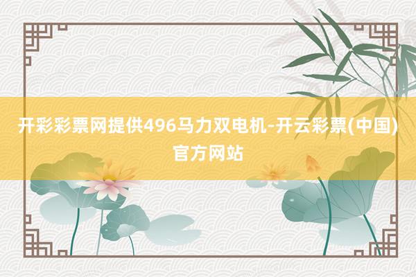 开彩彩票网提供496马力双电机-开云彩票(中国)官方网站